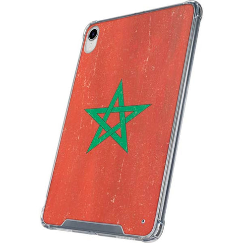 Morocco Flag Distressed iPad 11th Gen (2025) Clear Case